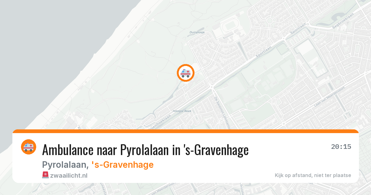 Ambulance naar Pyrolalaan in 's-Gravenhage — 20 mrt 2026