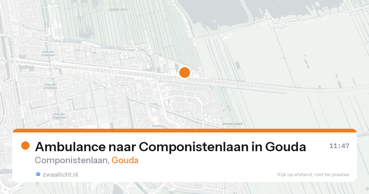 Ambulance naar Componistenlaan in Gouda — 17 aug 2026