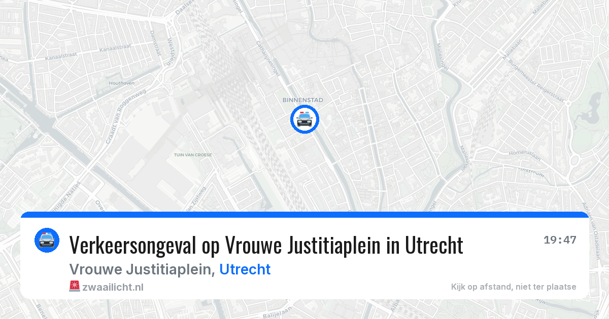 Verkeersongeval op Vrouwe Justitiaplein in Utrecht — 28 mei 2026