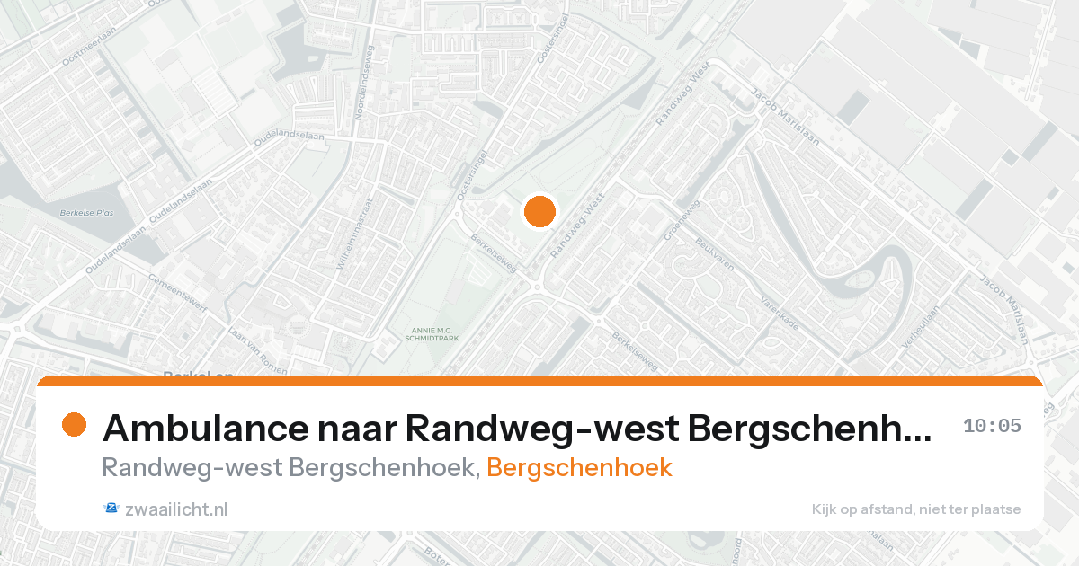 Ambulance naar Randweg-west Bergschenhoek in Bergschenhoek — 21 aug 2026