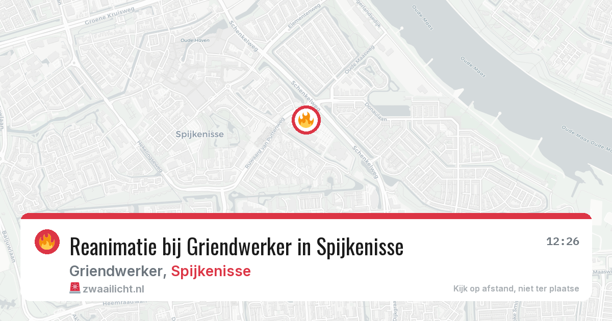 Reanimatie bij Griendwerker in Spijkenisse — 7 jul 2026