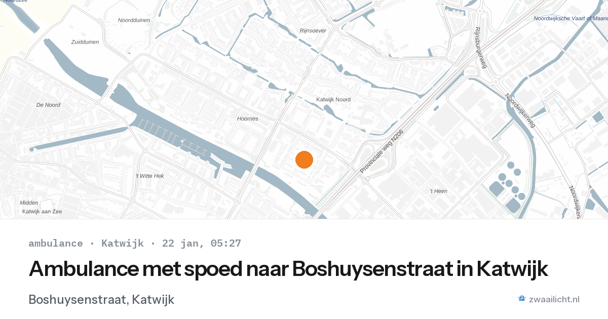 Ambulance met spoed naar Boshuysenstraat in Katwijk — 22 jan 2026