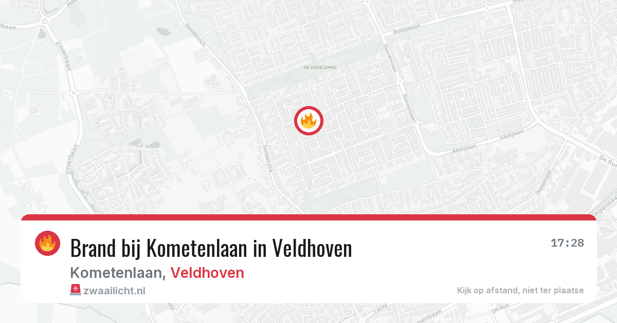 Brand bij Kometenlaan in Veldhoven — 21 jun 2026