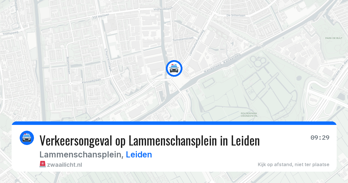 Verkeersongeval op Lammenschansplein in Leiden — 27 jun 2026