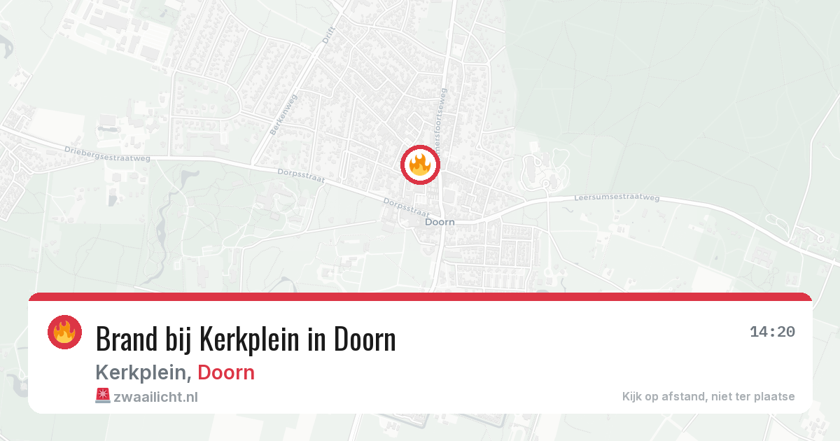 Brand bij Kerkplein in Doorn — 29 mei 2026