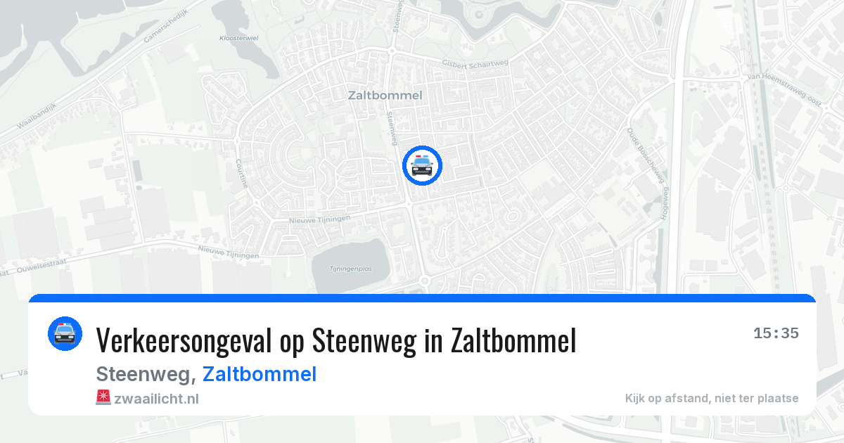 Verkeersongeval op Steenweg in Zaltbommel — 20 mei 2026