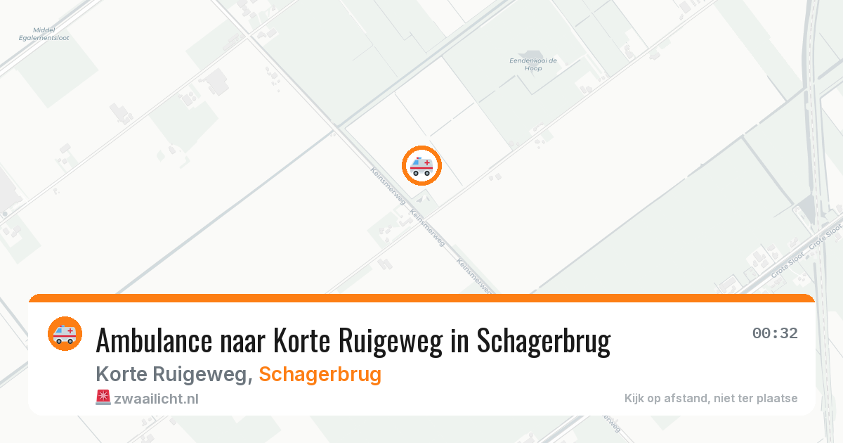 Ambulance naar Korte Ruigeweg in Schagerbrug — 4 jul 2026
