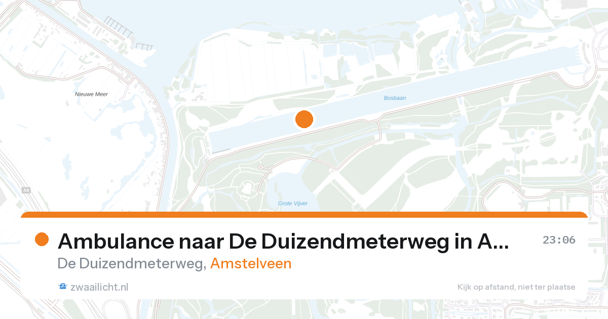 Ambulance naar De Duizendmeterweg in Amstelveen — 26 aug 2026