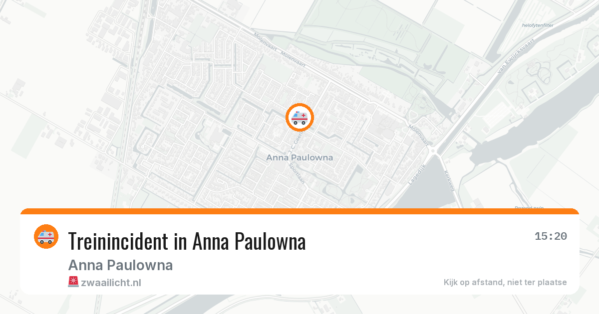 Treinincident in Anna Paulowna — 19 feb 2026