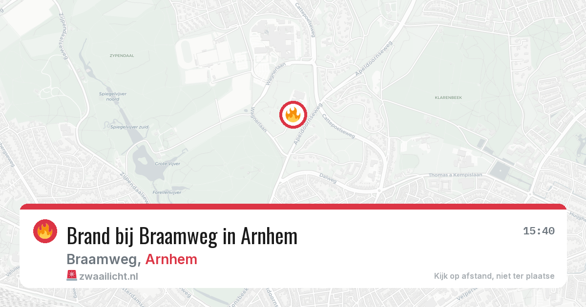 Brand bij Braamweg in Arnhem — 8 mei 2026