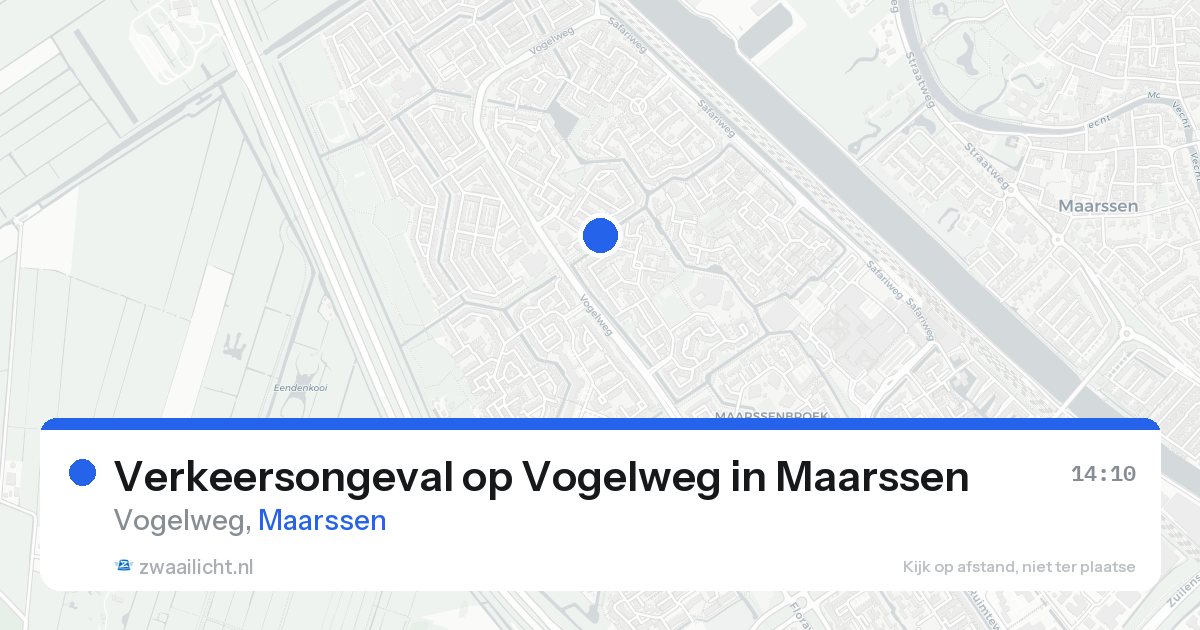 Verkeersongeval op Vogelweg in Maarssen — 15 aug 2026