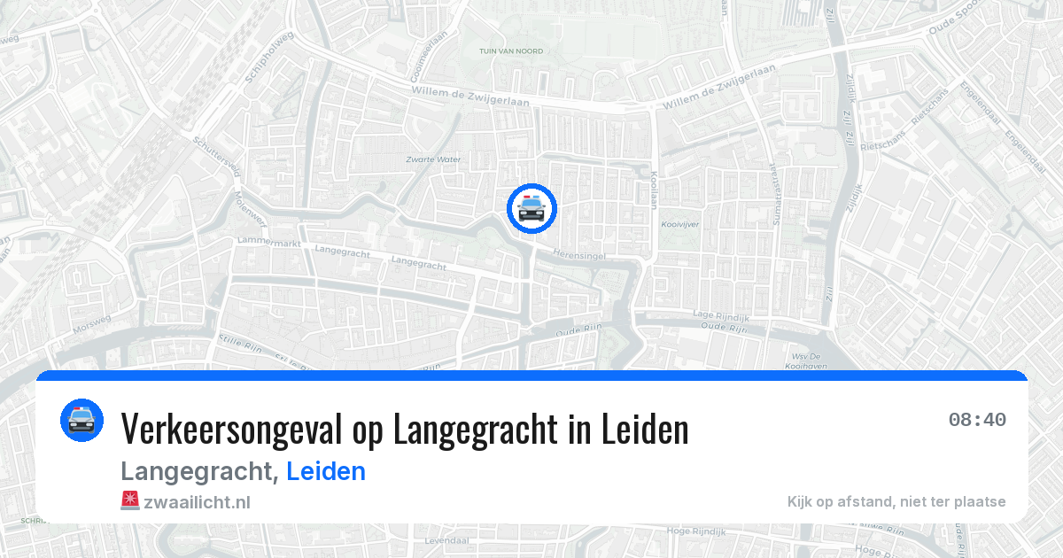 Verkeersongeval op Langegracht in Leiden — 23 jun 2026