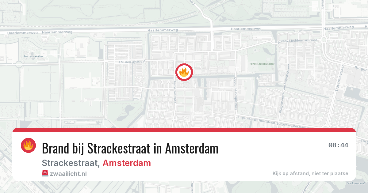 Brand bij Strackestraat in Amsterdam — 29 mei 2026
