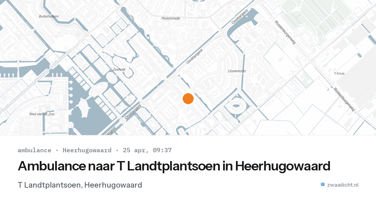 Ambulance naar T Landtplantsoen in Heerhugowaard — 25 apr 2026