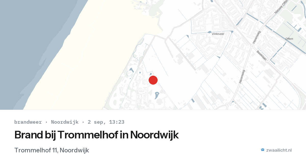 Brand bij Trommelhof in Noordwijk — 2 sep 2026