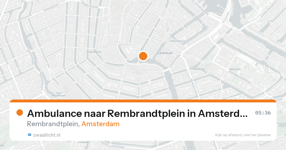 Ambulance naar Rembrandtplein in Amsterdam — 21 aug 2026
