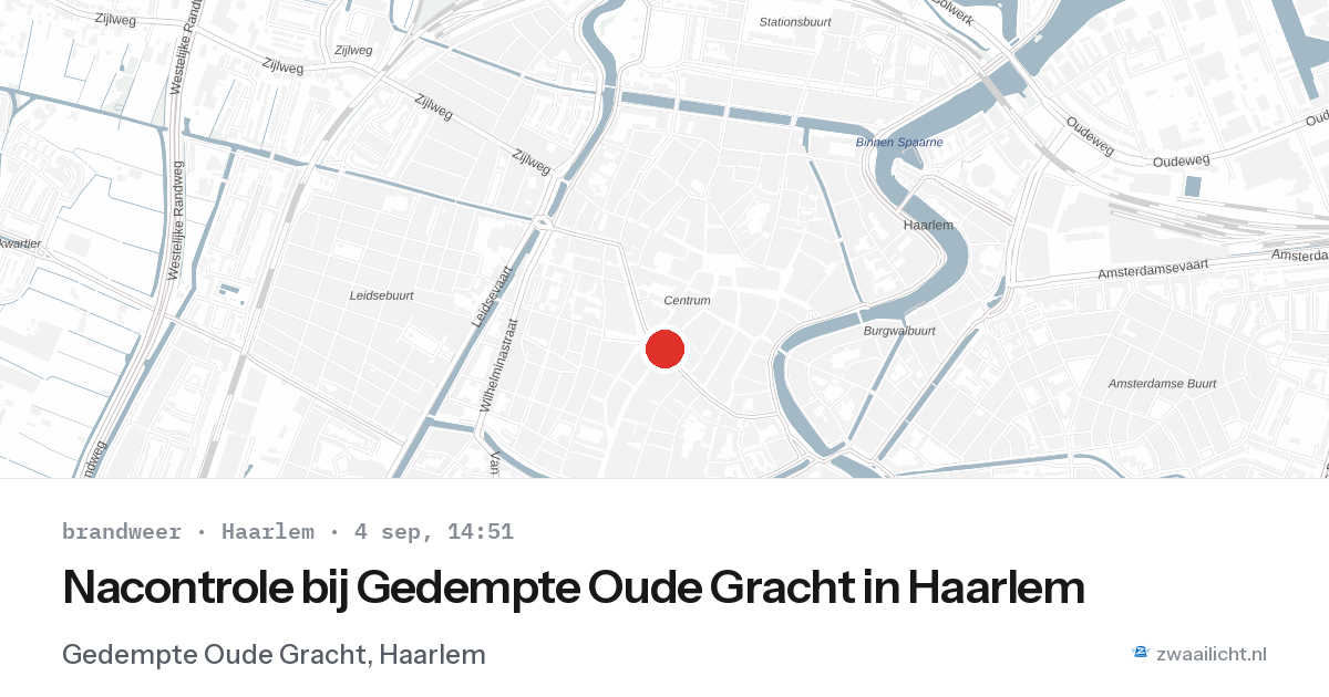 Nacontrole bij Gedempte Oude Gracht in Haarlem — 4 sep 2026