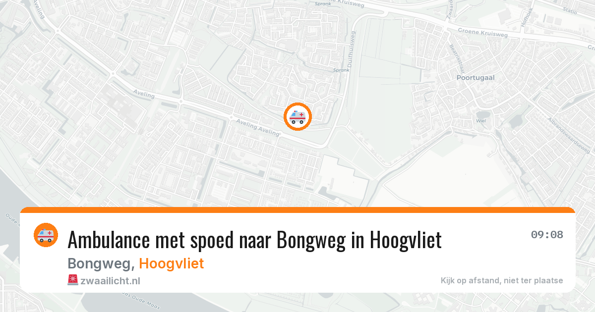 Ambulance met spoed naar Bongweg in Hoogvliet — 13 jun 2026