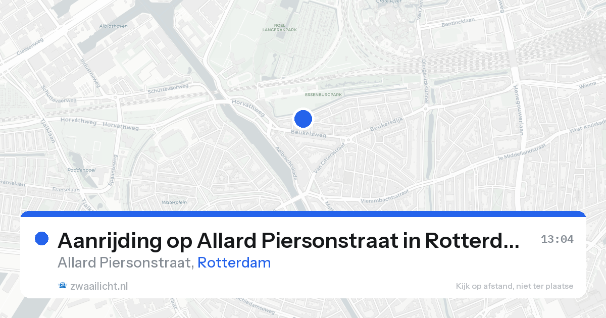 Aanrijding op Allard Piersonstraat in Rotterdam — 7 jul 2026