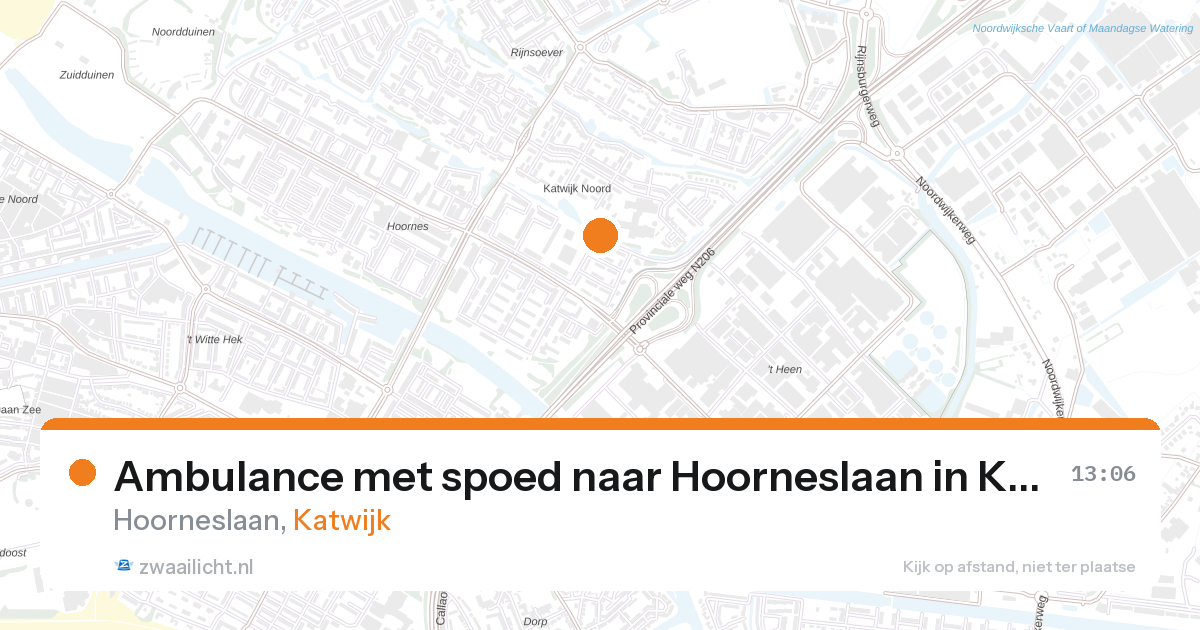 Ambulance met spoed naar Hoorneslaan in Katwijk — 1 mrt 2026