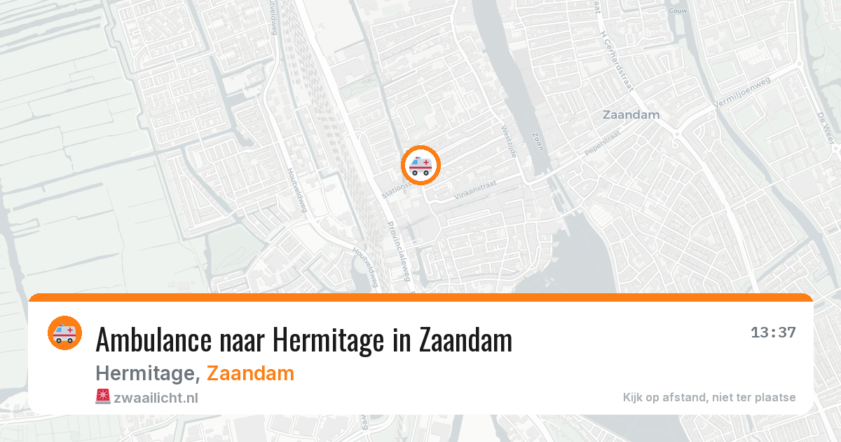 Ambulance naar Hermitage in Zaandam — 9 aug 2026