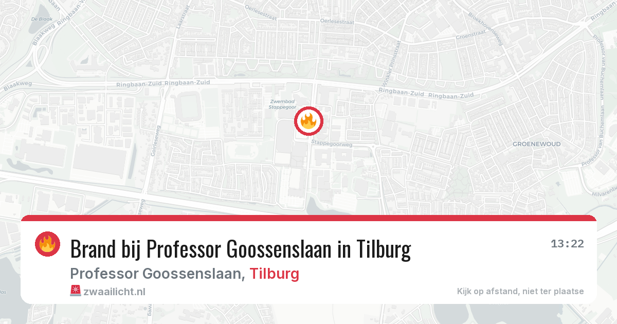 Brand bij Professor Goossenslaan in Tilburg — 6 mrt 2026