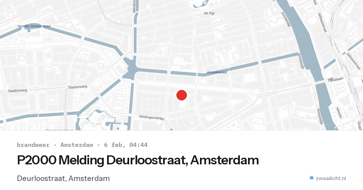 P2000 Melding Deurloostraat, Amsterdam — 6 feb 2026