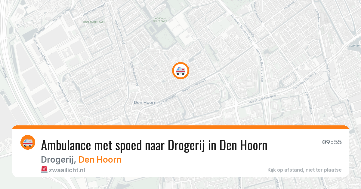 Ambulance met spoed naar Drogerij in Den Hoorn — 14 apr 2026