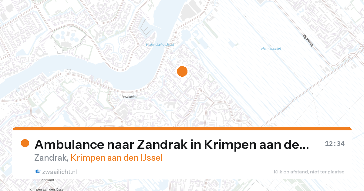 Ambulance naar Zandrak in Krimpen aan den IJssel — 27 aug 2026