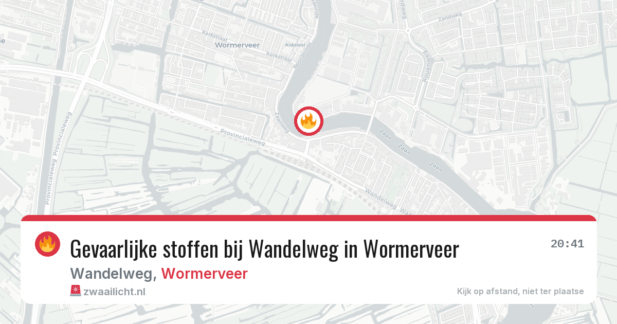 Gevaarlijke stoffen bij Wandelweg in Wormerveer — 19 jun 2026