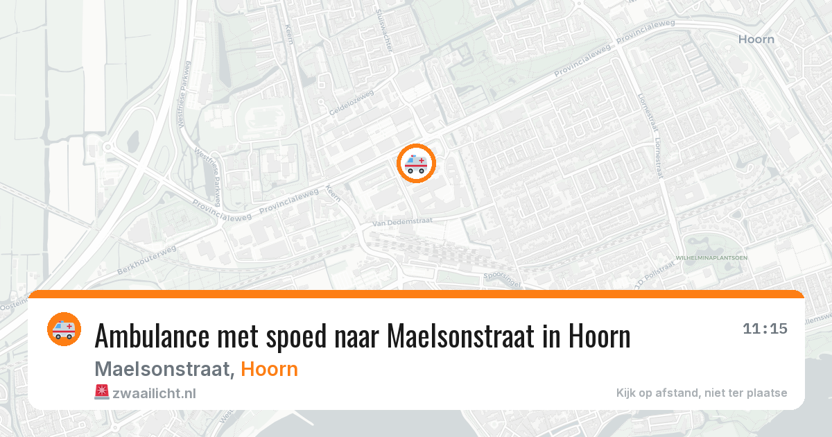 Ambulance met spoed naar Maelsonstraat in Hoorn — 25 jan 2026