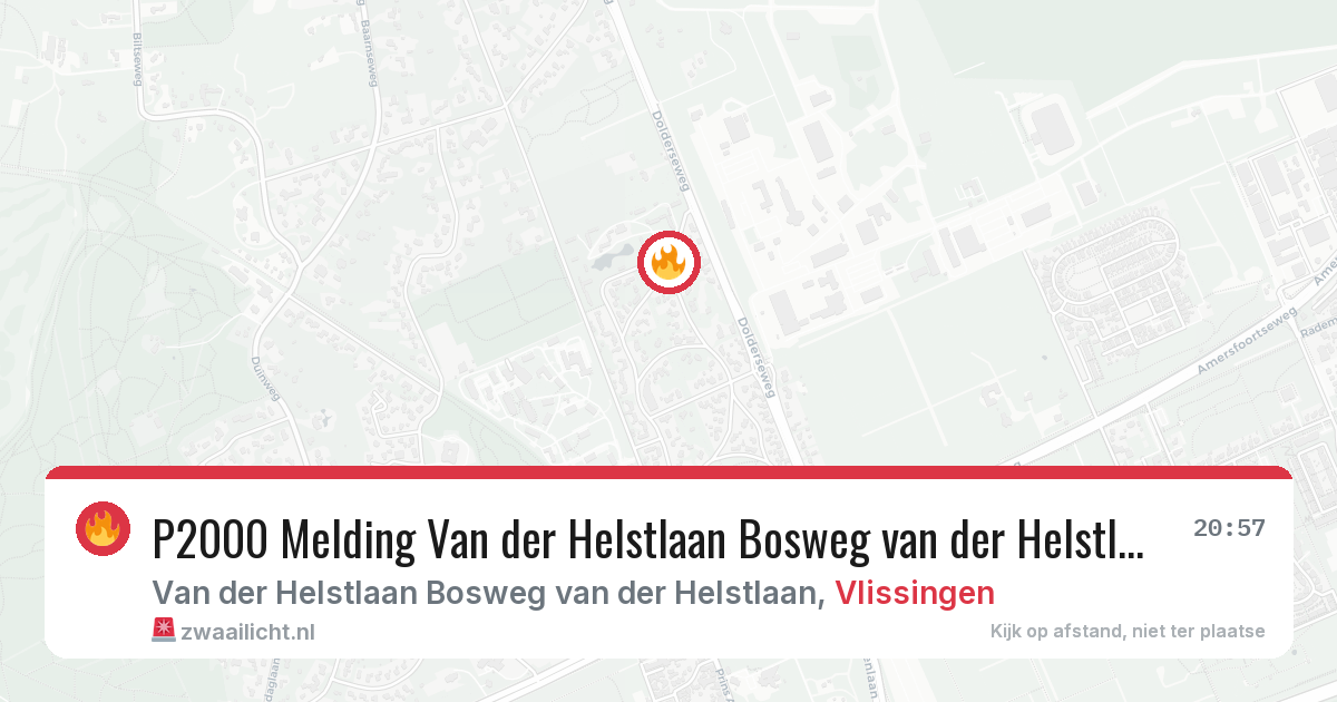 P2000 Melding Van der Helstlaan Bosweg van der Helstlaan, Vlissingen — 2 feb 2026