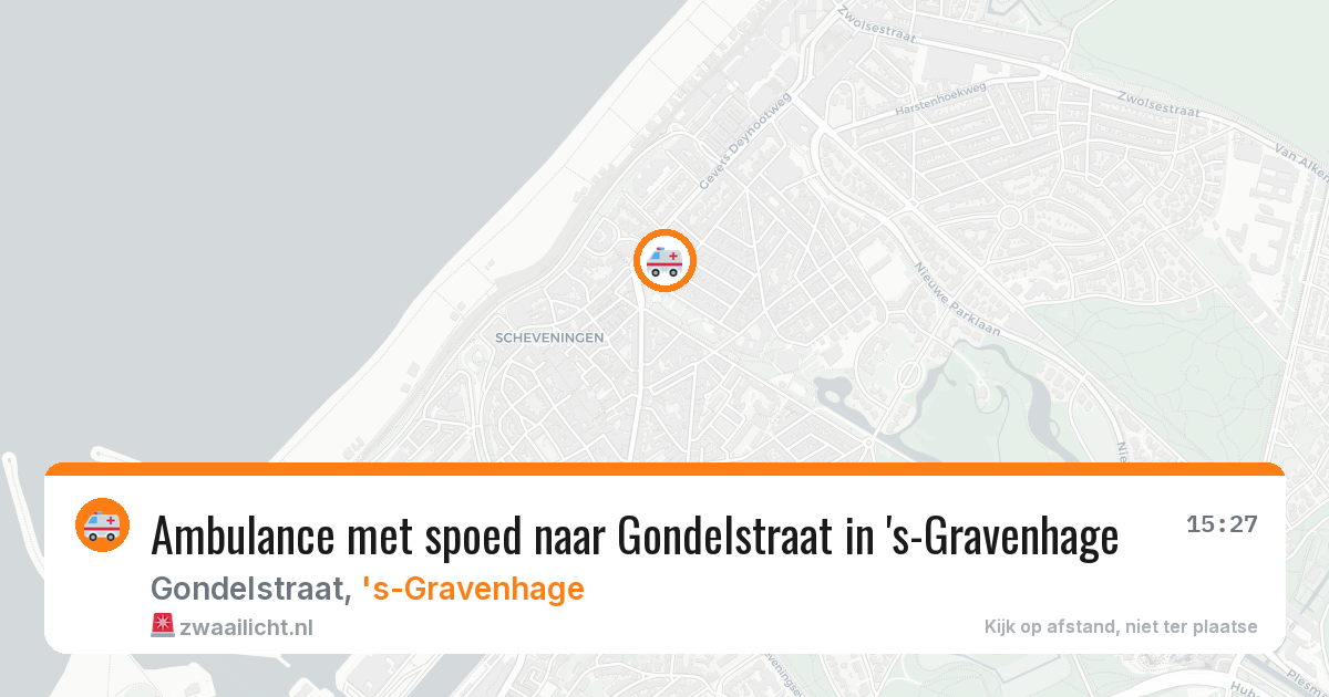 Ambulance met spoed naar Gondelstraat in 's-Gravenhage — 27 jun 2026