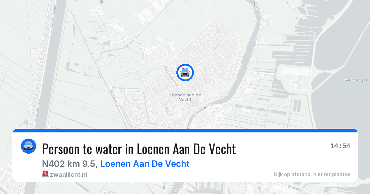 Persoon te water in Loenen Aan De Vecht — 12 mei 2026