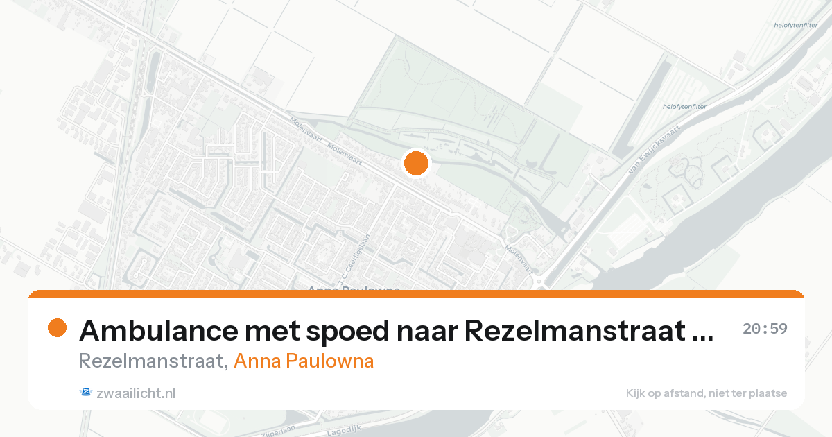 Ambulance met spoed naar Rezelmanstraat in Anna Paulowna — 20 aug 2026