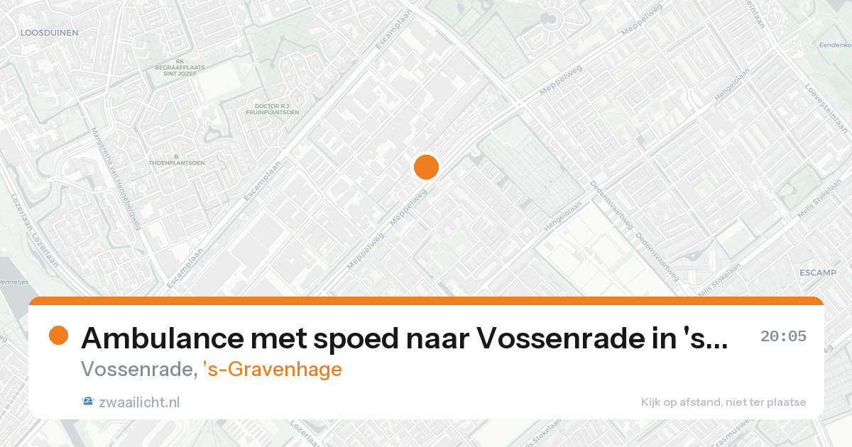Ambulance met spoed naar Vossenrade in 's-Gravenhage — 15 aug 2026