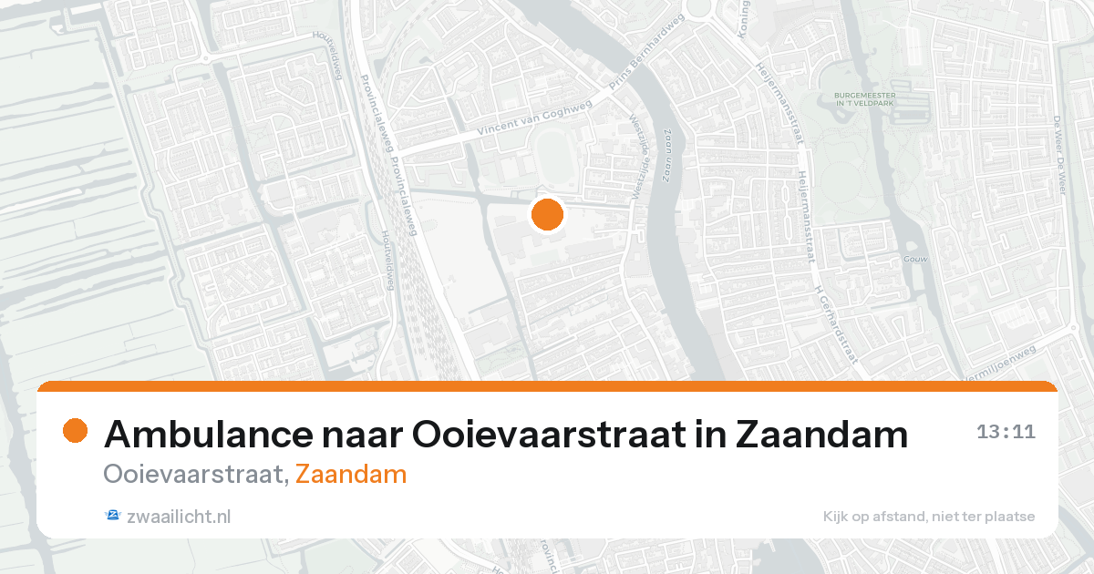 Ambulance naar Ooievaarstraat in Zaandam — 26 mei 2026