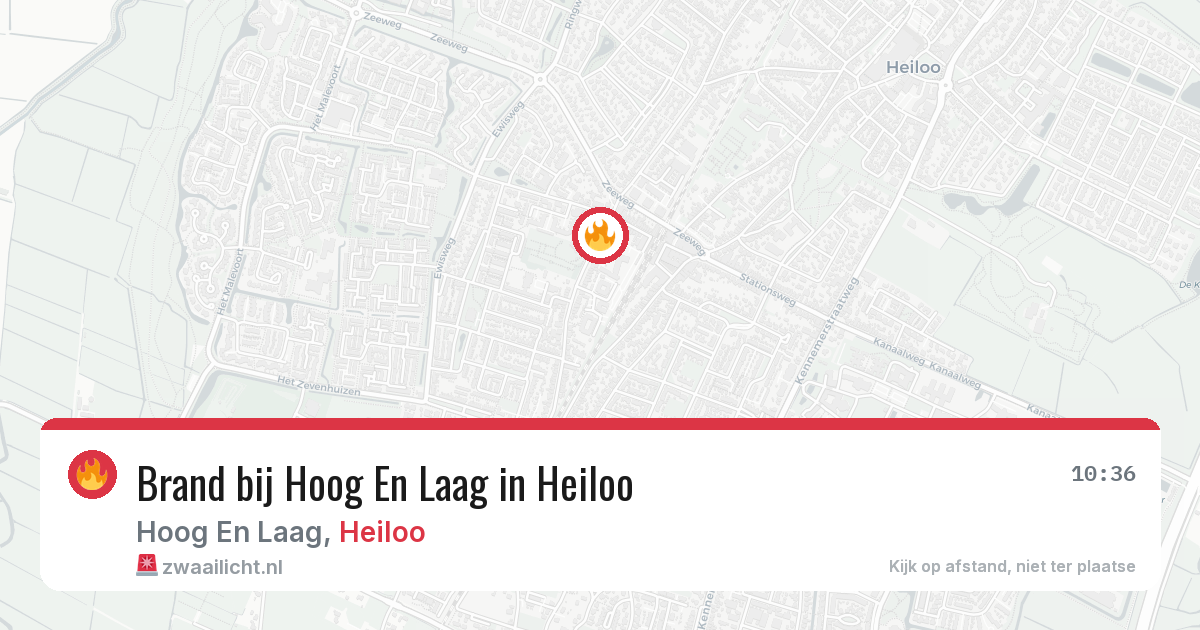 Brand bij Hoog En Laag in Heiloo — 30 jul 2026