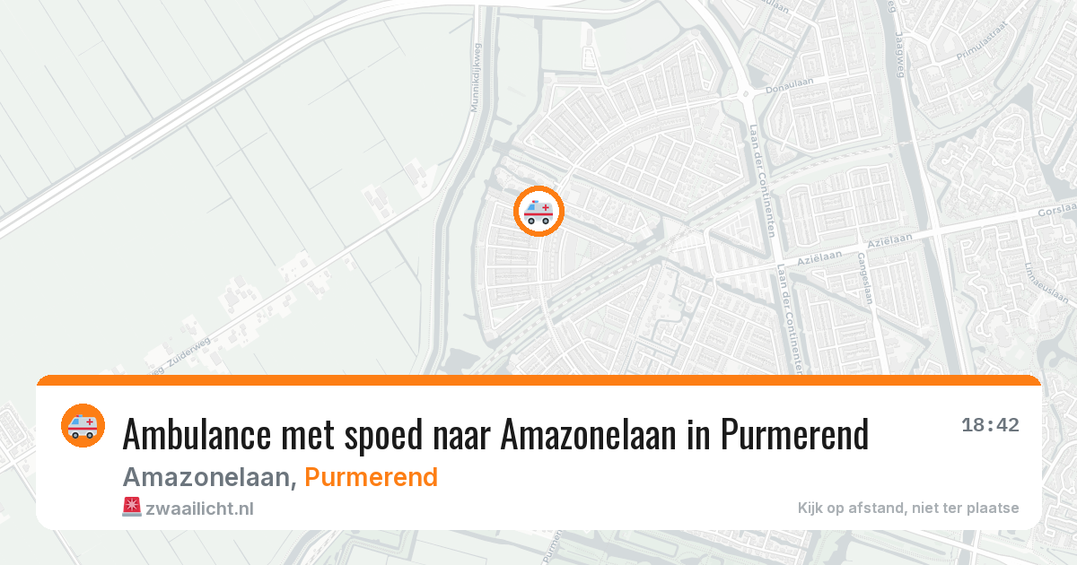 Ambulance met spoed naar Amazonelaan in Purmerend — 31 jul 2026