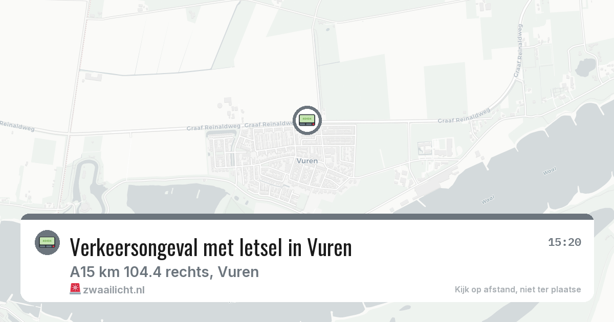Verkeersongeval met letsel in Vuren — 28 apr 2026