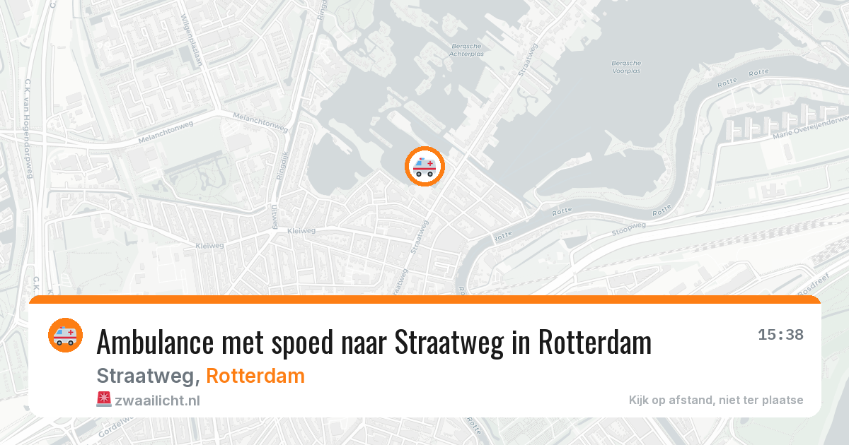 Ambulance met spoed naar Straatweg in Rotterdam — 4 aug 2026