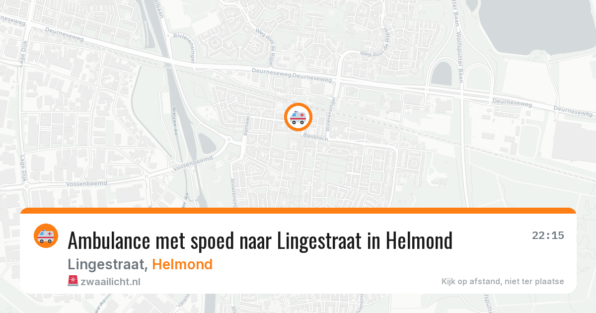 Ambulance met spoed naar Lingestraat in Helmond — 22 mei 2026