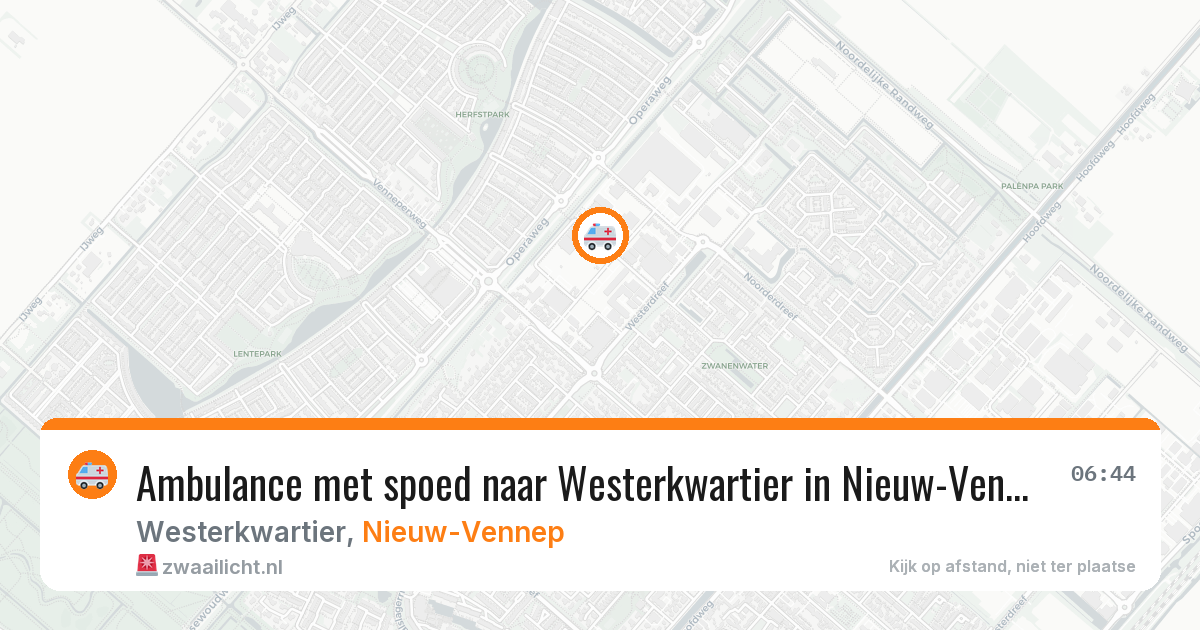 Ambulance met spoed naar Westerkwartier in Nieuw-Vennep — 28 jan 2026
