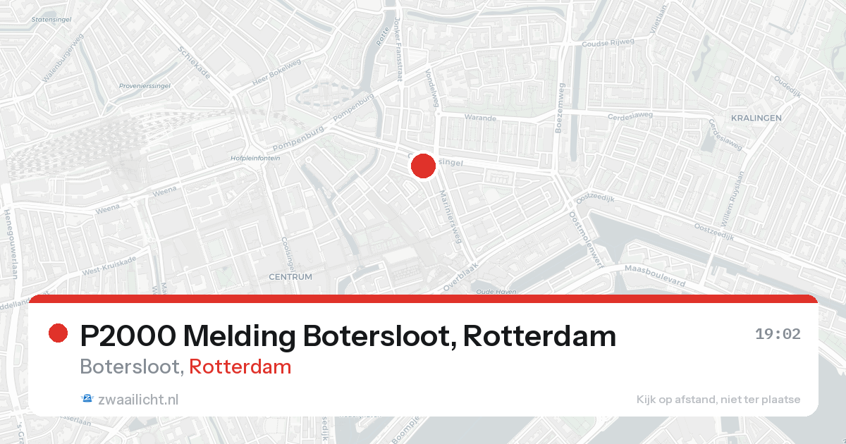 P2000 Melding Botersloot, Rotterdam — 7 feb 2026