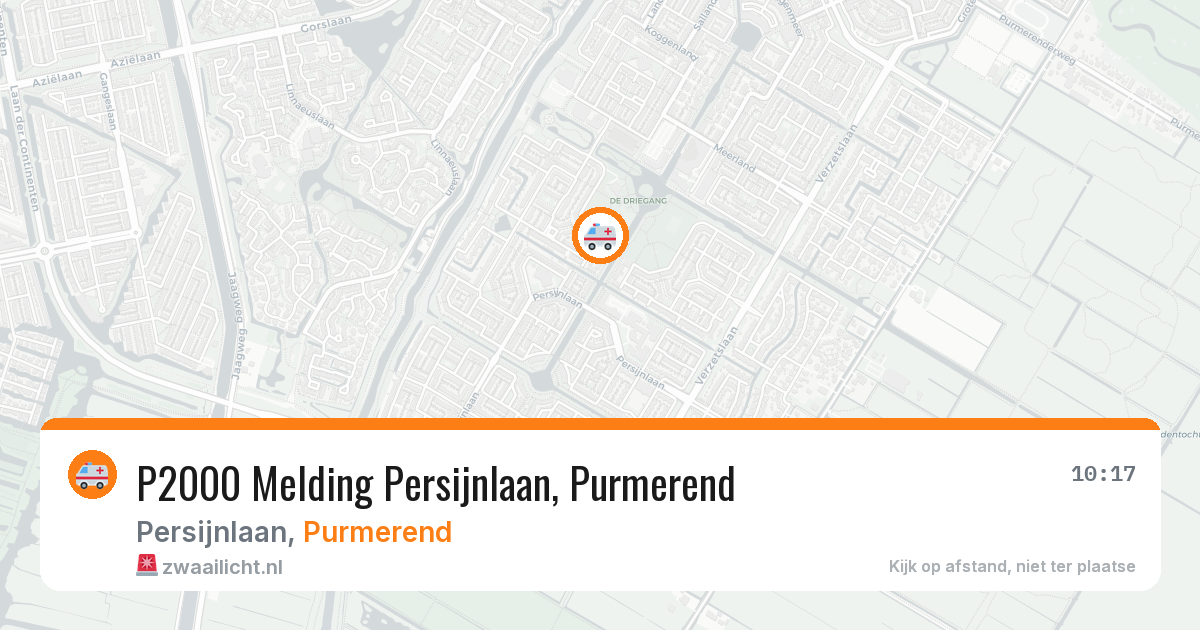 P2000 Melding Persijnlaan, Purmerend — 27 feb 2026