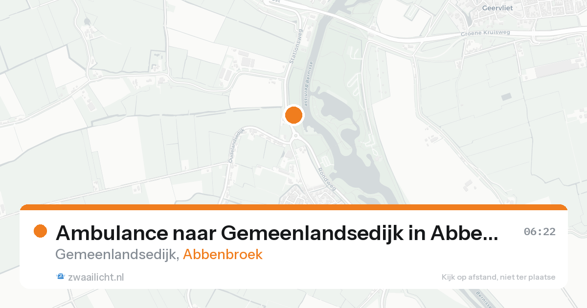 Ambulance naar Gemeenlandsedijk in Abbenbroek — 19 aug 2026
