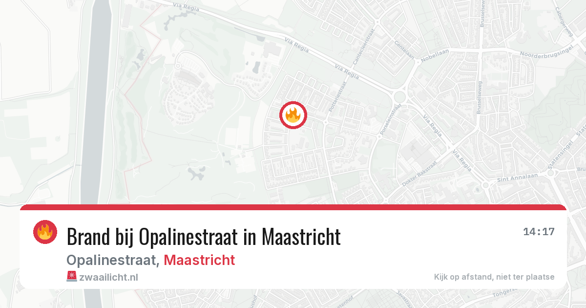 Brand bij Opalinestraat in Maastricht — 6 aug 2026