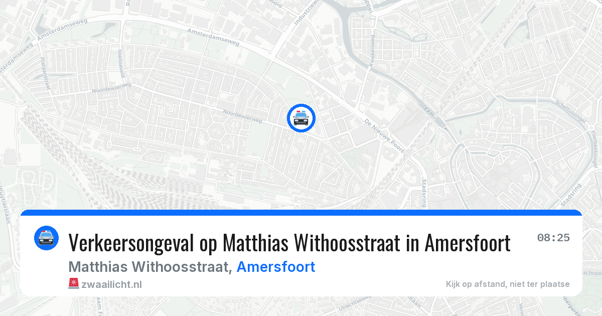 Verkeersongeval op Matthias Withoosstraat in Amersfoort — 8 apr 2026