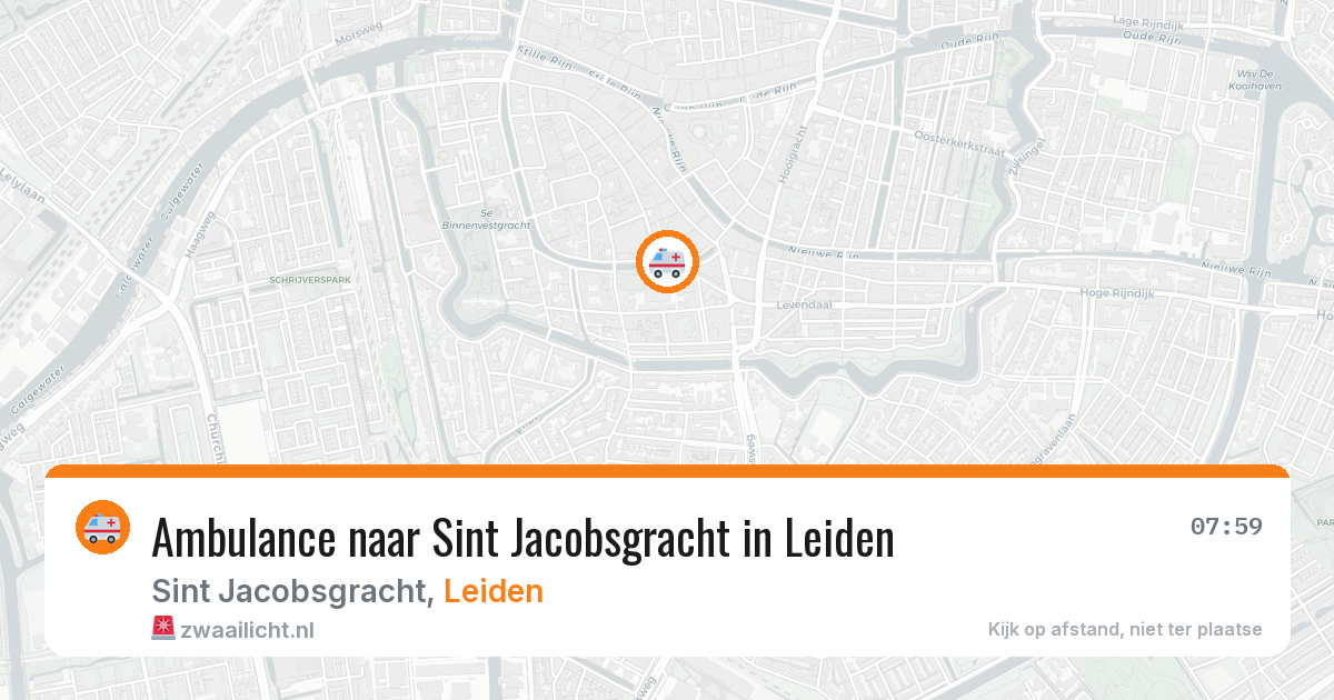 Ambulance naar Sint Jacobsgracht in Leiden — 2 mrt 2026