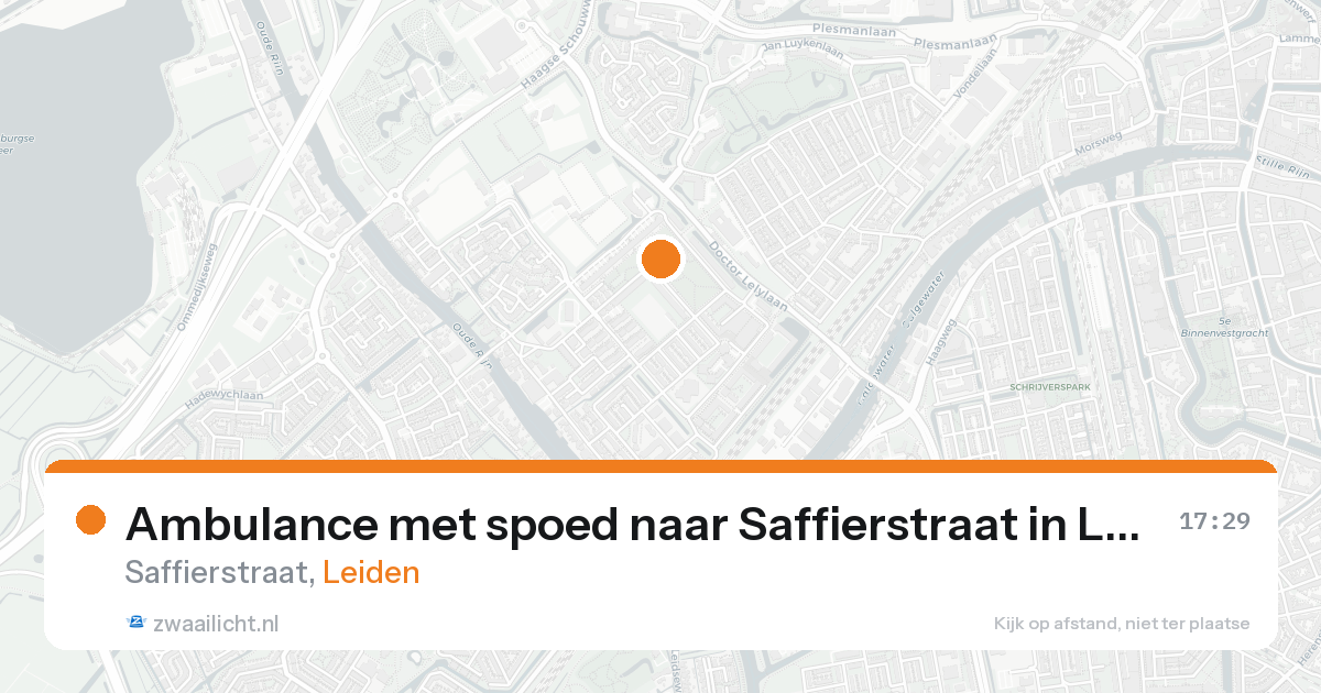Ambulance met spoed naar Saffierstraat in Leiden — 2 jun 2026